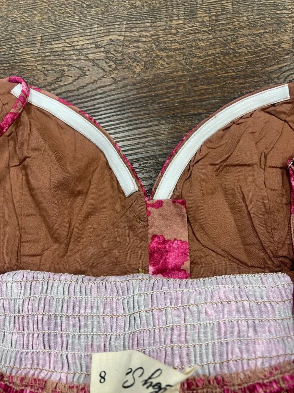 Pink Floral Coquette Matching Set Bustier Crop Top Mini Skirt NWT Size 8